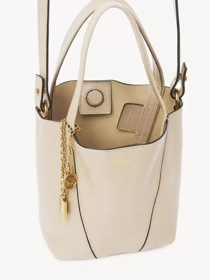 Küçük Chloé Spin deri tote çanta Küçük Chloé Spin deri tote çanta
