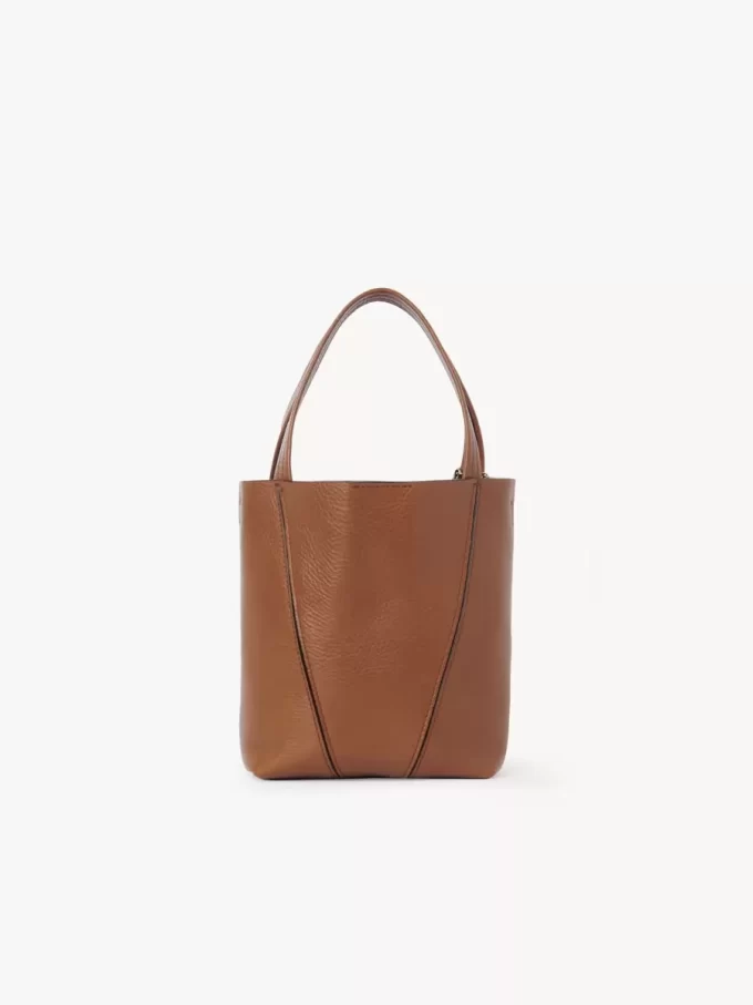 Küçük Chloé Spin deri tote çanta Küçük Chloé Spin deri tote çanta