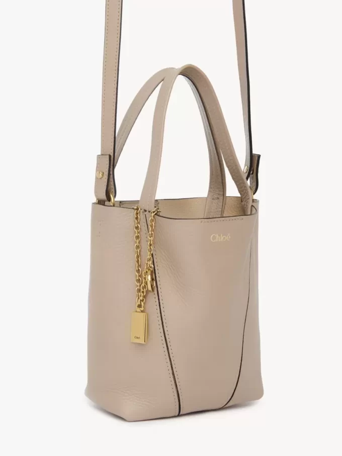 Küçük Chloé Spin deri tote çanta Küçük Chloé Spin deri tote çanta