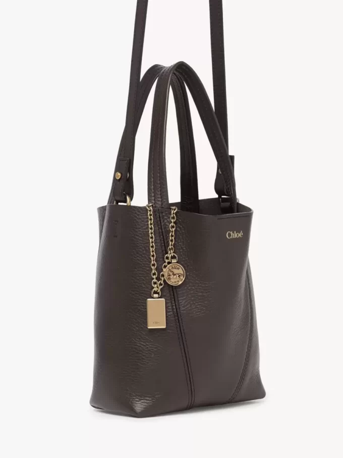 Küçük Chloé Spin deri tote çanta Küçük Chloé Spin deri tote çanta