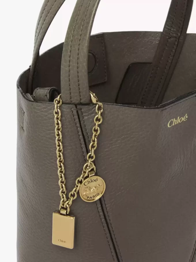 Küçük Chloé Spin deri tote çanta Küçük Chloé Spin deri tote çanta