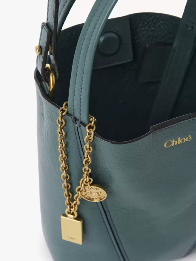 Küçük Chloé Spin deri tote çanta Küçük Chloé Spin deri tote çanta