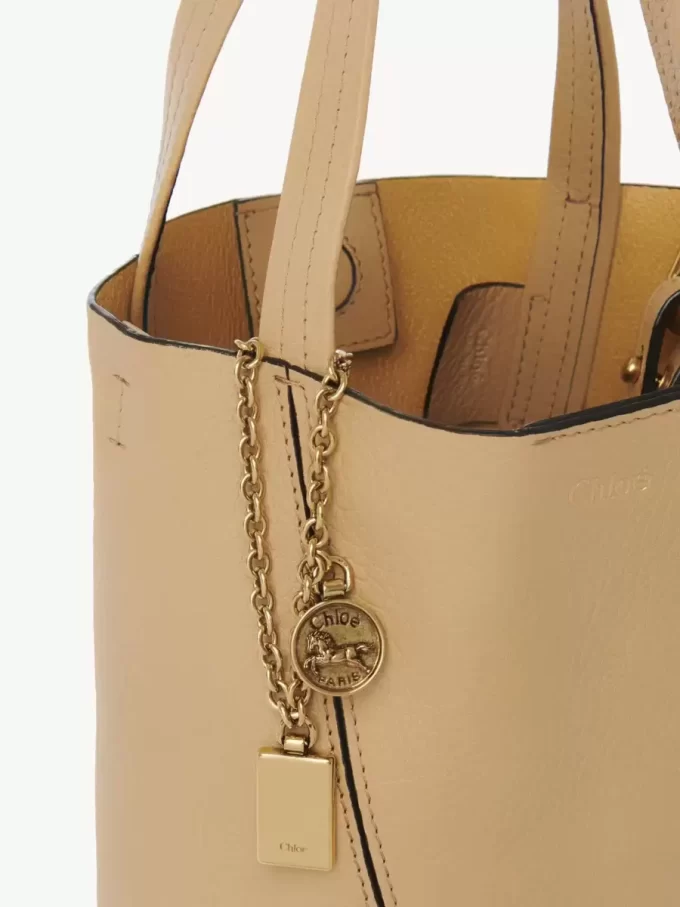 Küçük Chloé Spin deri tote çanta Küçük Chloé Spin deri tote çanta