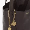 Küçük Chloé Spin deri tote çanta Küçük Chloé Spin deri tote çanta