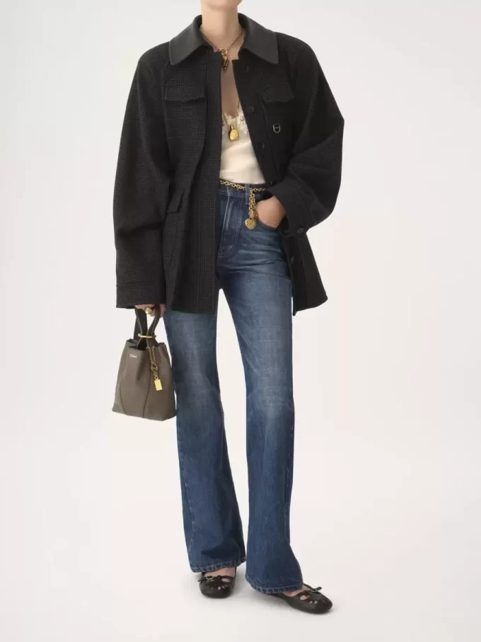 Küçük Chloé Spin deri tote çanta Küçük Chloé Spin deri tote çanta