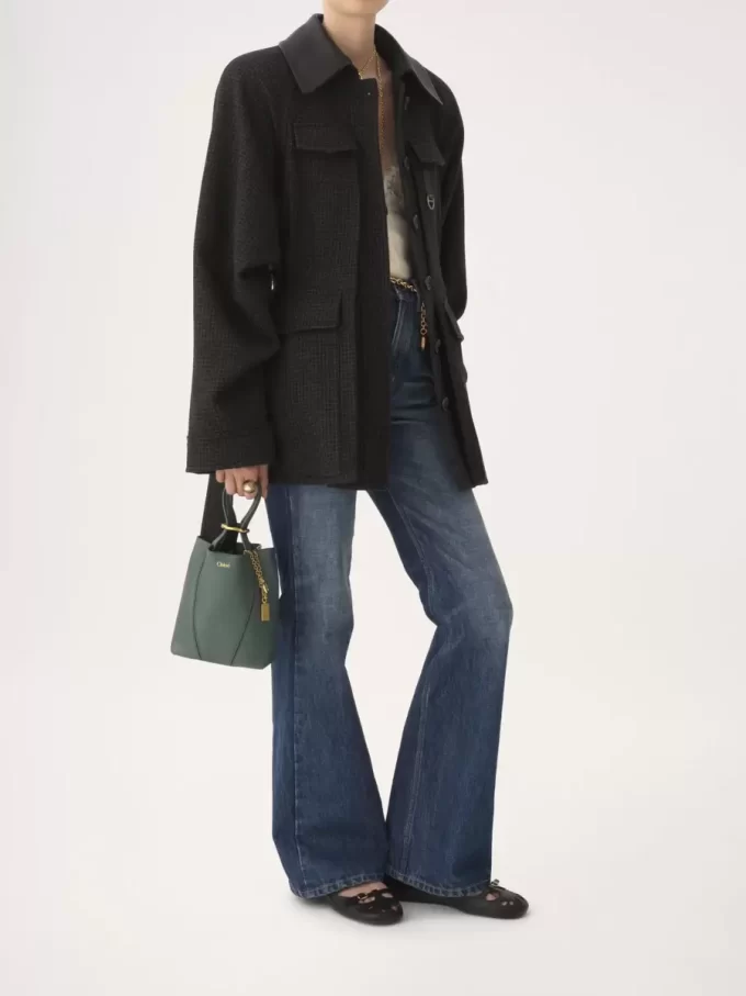 Küçük Chloé Spin deri tote çanta Küçük Chloé Spin deri tote çanta