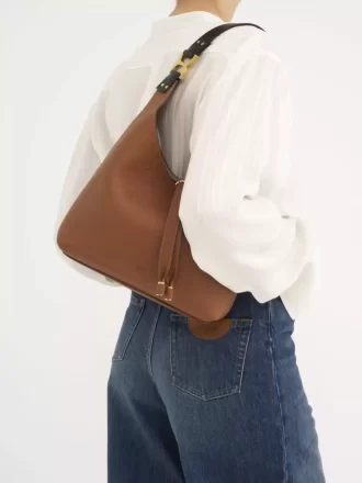 Küçük Marcie deri hobo çanta