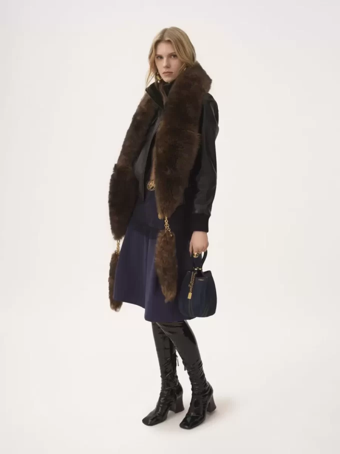 Kot kumaşından küçük Chloé Spin tote çanta Kot kumaşından küçük Chloé Spin tote çanta