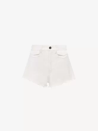 Kot kumaştan yüksek belli mini şort Kot kumaştan yüksek belli mini şort