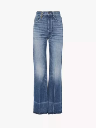 Kot pantolonda yüksek bel paça kot pantolon Kot pantolonda yüksek bel paça kot pantolon
