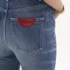 Kot pantolonda yüksek bel paça kot pantolon Kot pantolonda yüksek bel paça kot pantolon