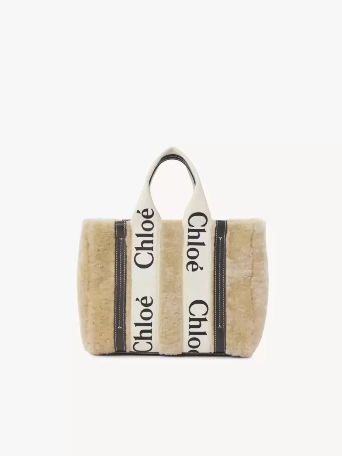 Koyun postundan küçük Woody tote çanta Koyun postundan küçük Woody tote çanta