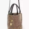 Koyun postundan yapılmış küçük Chloé Spin tote çanta Koyun postundan yapılmış küçük Chloé Spin tote çanta