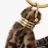 Leopar desenli koyun postundan yapılmış Mini Bileklik Hobo çanta Leopar desenli koyun postundan yapılmış Mini Bileklik Hobo çanta