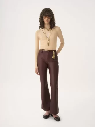 Merino yününden örme Henley gömlek Merino yününden örme Henley gömlek
