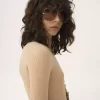Merino yününden örme Henley gömlek Merino yününden örme Henley gömlek