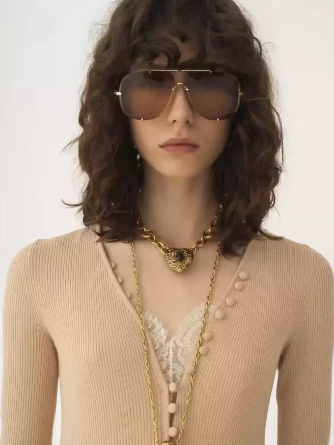 Merino yününden örme Henley gömlek Merino yününden örme Henley gömlek
