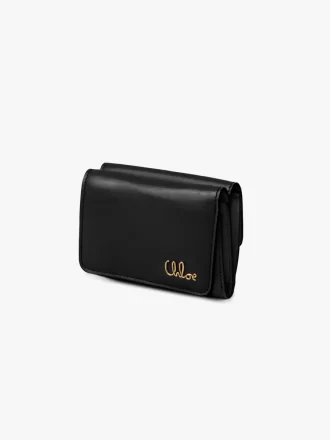 Mini Chloé Iconic parlak deri üç katlı çanta Mini Chloé Iconic parlak deri üç katlı çanta