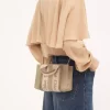 Mini Woody keten tote çanta Mini Woody keten tote çanta