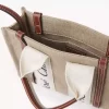 Mini Woody keten tote çanta Mini Woody keten tote çanta