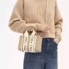 Mini Woody keten tote çanta Mini Woody keten tote çanta