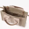 Mini Woody keten tote çanta Mini Woody keten tote çanta