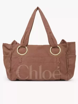 Pamuklu büyük Chloé Plage çantası
