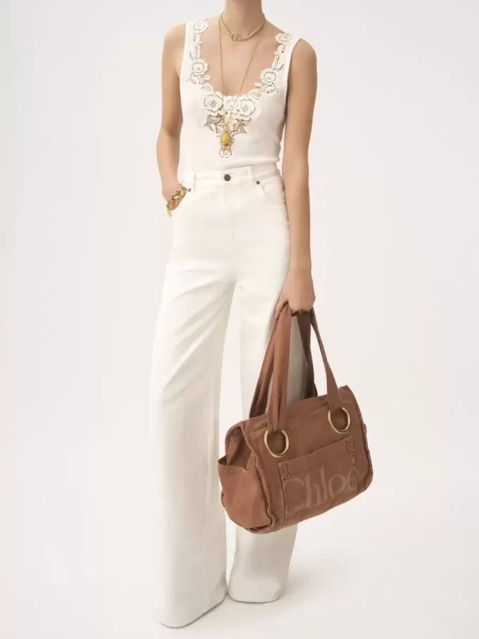 Pamuklu Chloé Plage tote çanta