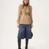 Pamuklu gabardin kısa trençkot Pamuklu gabardin kısa trençkot