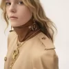 Pamuklu gabardin kısa trençkot Pamuklu gabardin kısa trençkot