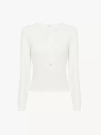 Pamuklu jarse Henley gömleği Pamuklu jarse Henley gömleği