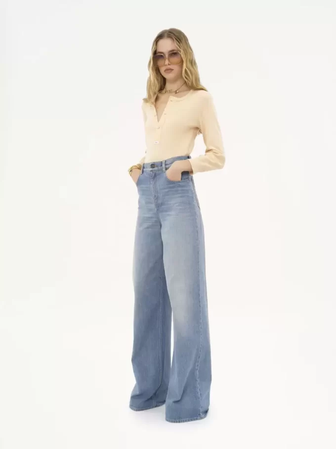 Pamuklu jarse Henley gömleği Pamuklu jarse Henley gömleği