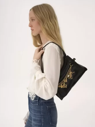 Parlak deri Chloé Charms hobo çanta