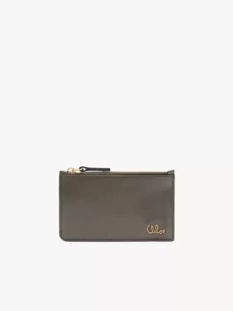 Parlak deriden yapılmış kart yuvalı küçük Chloé Iconic çanta