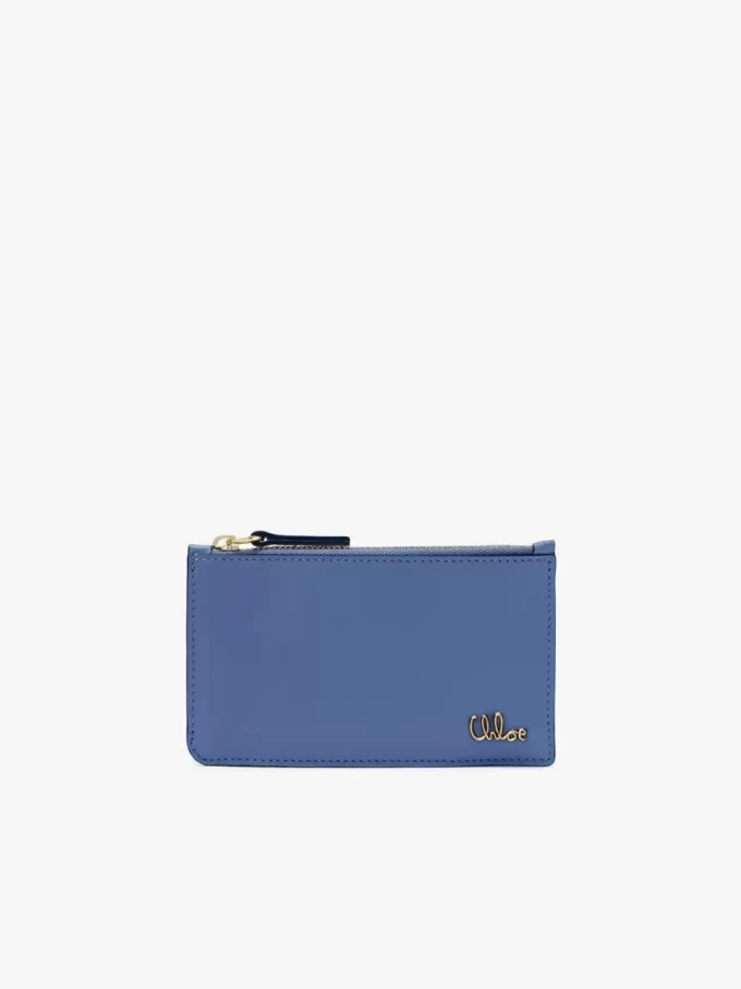 Parlak deriden yapılmış kart yuvalı küçük Chloé Iconic çanta