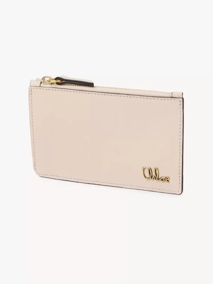 Parlak deriden yapılmış kart yuvalı küçük Chloé Iconic çanta