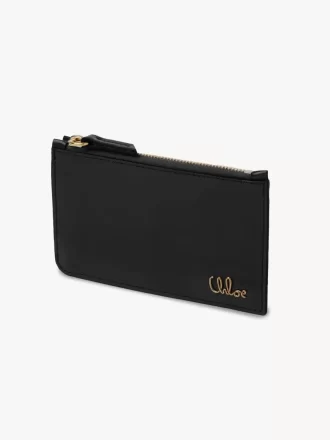 Parlak deriden yapılmış kart yuvalı küçük Chloé Iconic çanta