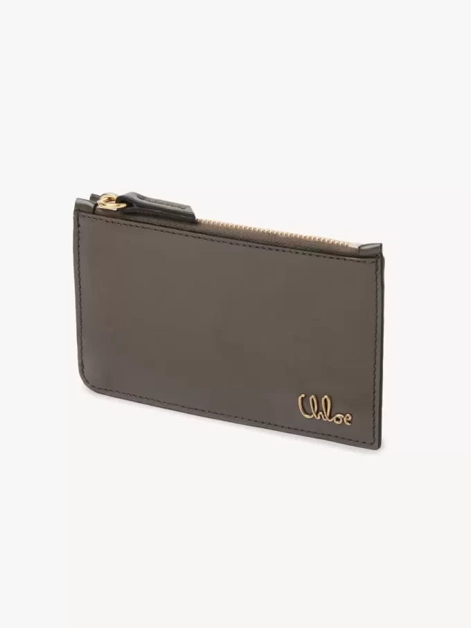 Parlak deriden yapılmış kart yuvalı küçük Chloé Iconic çanta