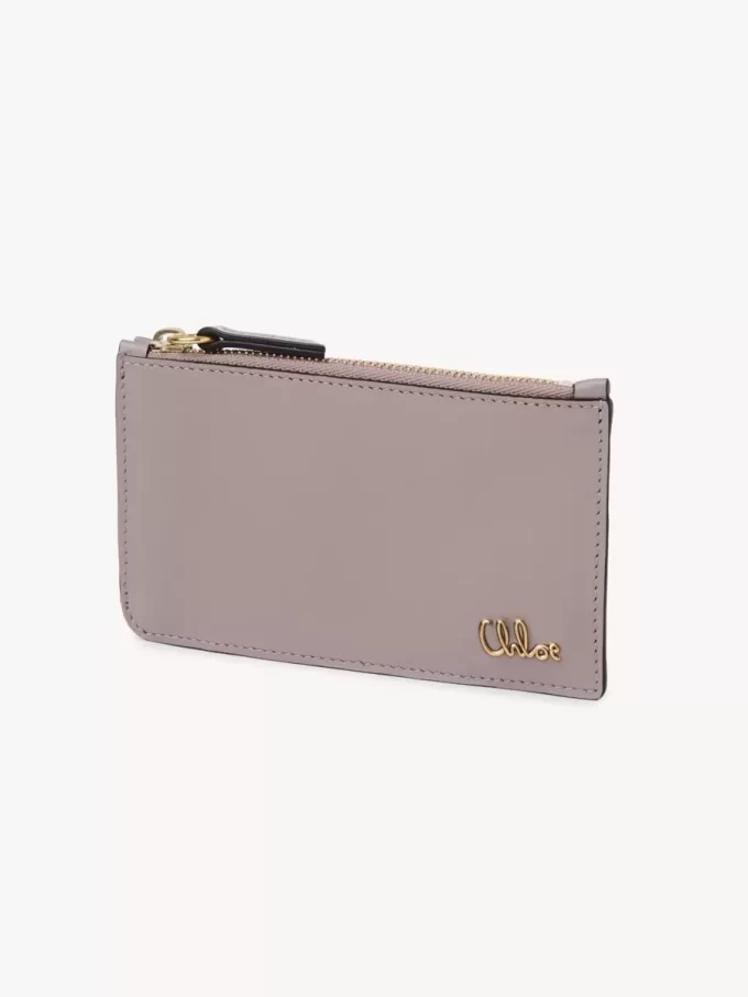 Parlak deriden yapılmış kart yuvalı küçük Chloé Iconic çanta