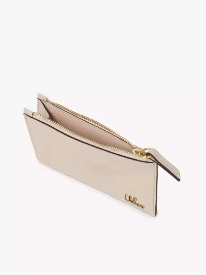 Parlak deriden yapılmış kart yuvalı küçük Chloé Iconic çanta