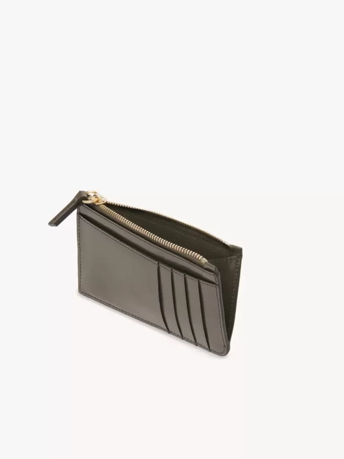 Parlak deriden yapılmış kart yuvalı küçük Chloé Iconic çanta
