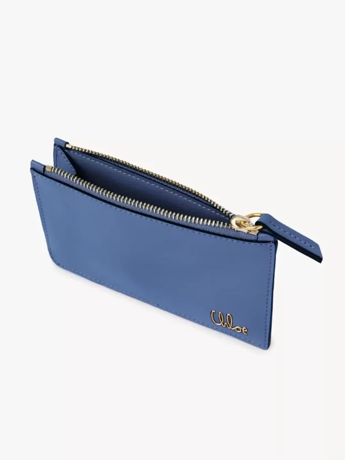 Parlak deriden yapılmış kart yuvalı küçük Chloé Iconic çanta