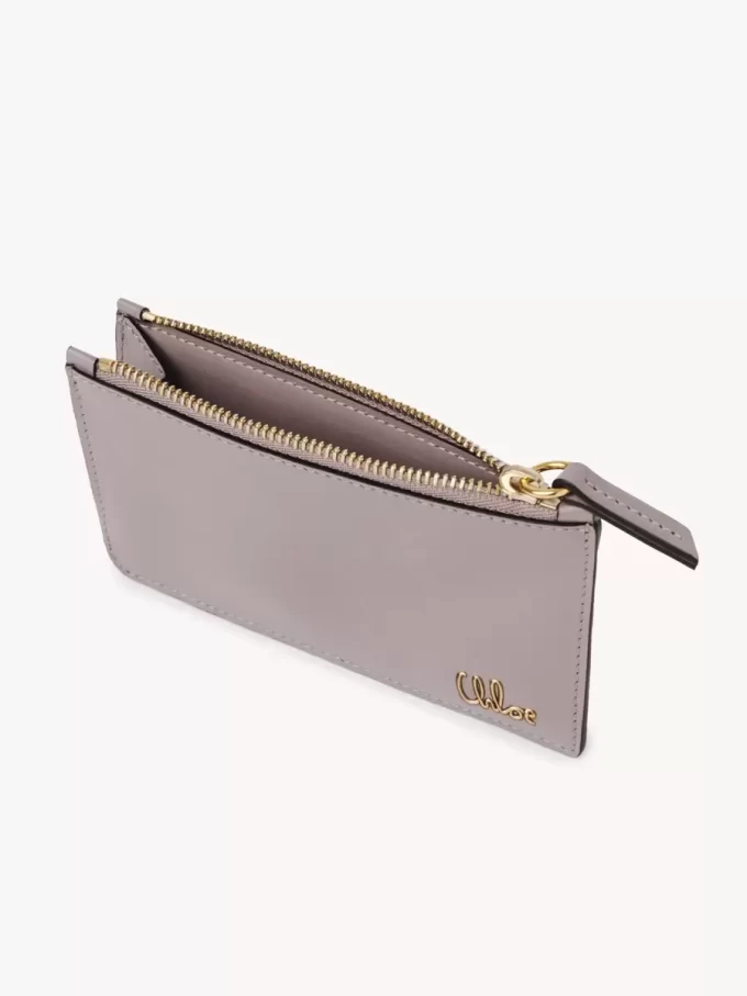 Parlak deriden yapılmış kart yuvalı küçük Chloé Iconic çanta