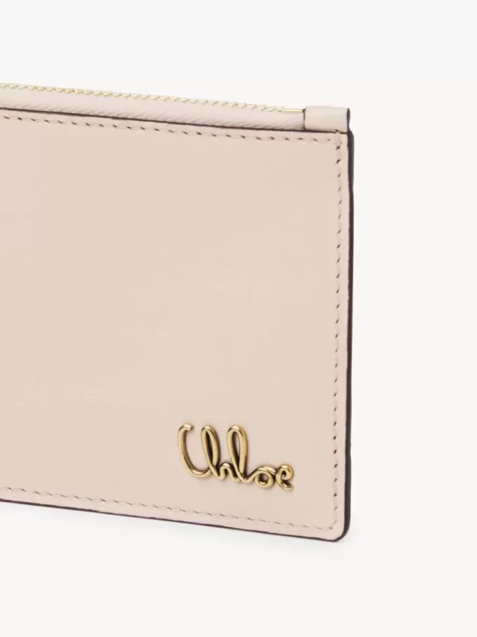 Parlak deriden yapılmış kart yuvalı küçük Chloé Iconic çanta