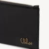 Parlak deriden yapılmış kart yuvalı küçük Chloé Iconic çanta