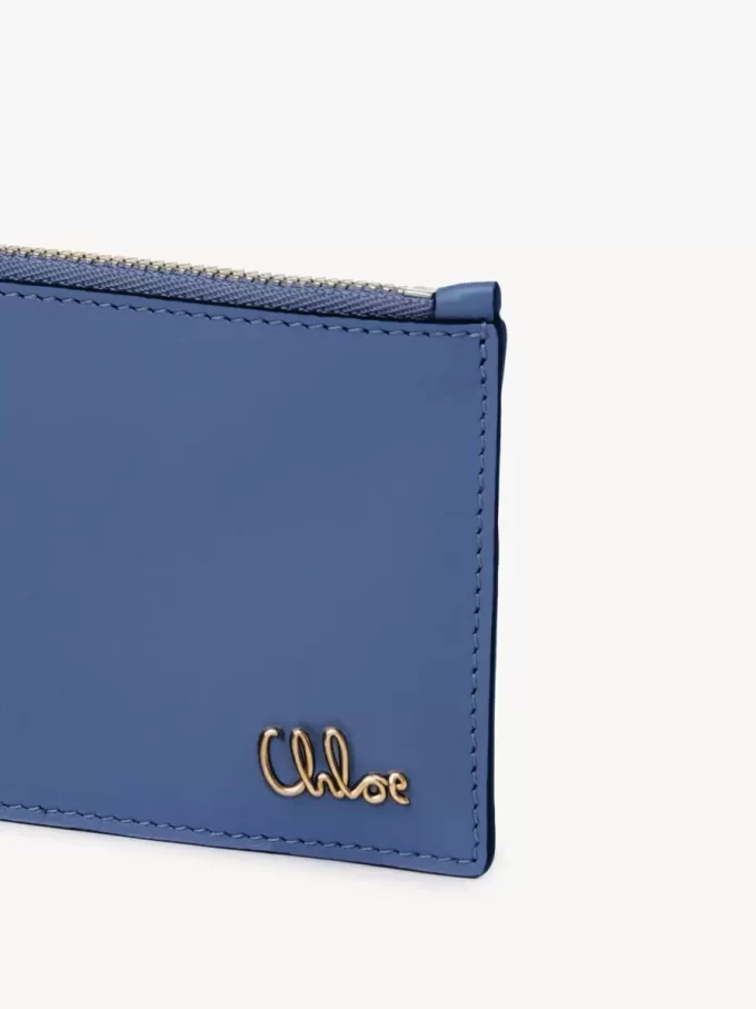 Parlak deriden yapılmış kart yuvalı küçük Chloé Iconic çanta