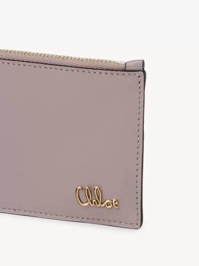 Parlak deriden yapılmış kart yuvalı küçük Chloé Iconic çanta