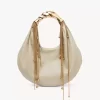 Parlak deriden yapılmış Twisted Shell hobo çanta Parlak deriden yapılmış Twisted Shell hobo çanta