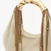 Parlak deriden yapılmış Twisted Shell hobo çanta Parlak deriden yapılmış Twisted Shell hobo çanta