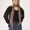 İpek charmeuse Chloé Paisley bandeau atkı İpek charmeuse Chloé Paisley bandeau atkı